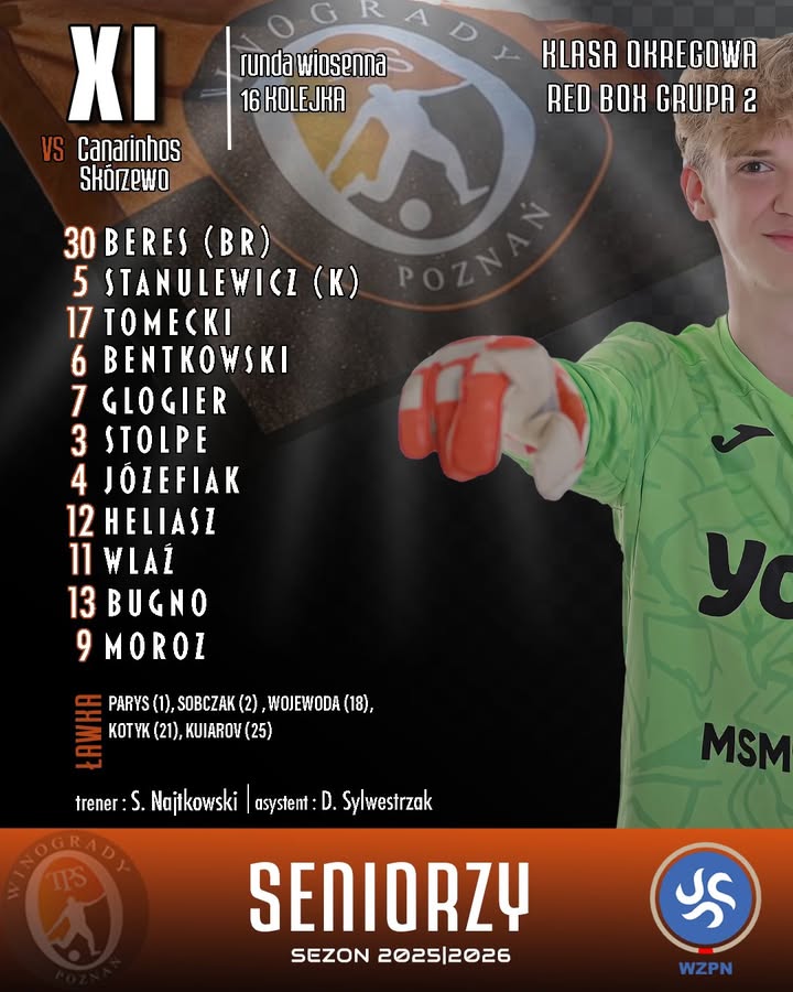 🟧Przed nami pierwszy mecz rundy wiosennej ⬛️Już za chwilę seniorzy TPS Winogrady
