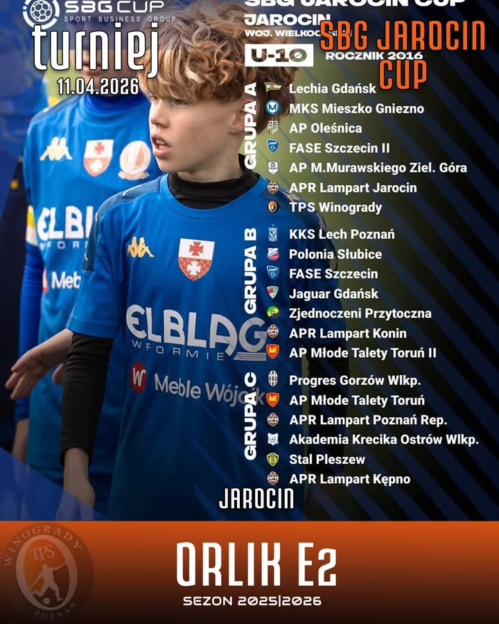 🟠Już w sobotę 11.04.2026 nasza drużyna TPS Winogrady – Orlik E2 rozpoczyna rywal