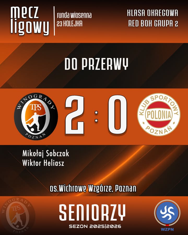 🟧Koniec pierwszej połowy ⬛️Derby Poznania na Wichrowym Wzgórzu dostarczają emocj