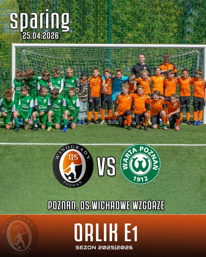 ➡️ORLIK E1⬅️ 🟧W sobotni poranek rozegraliśmy sparing z Wartą Poznań - drużyną pr