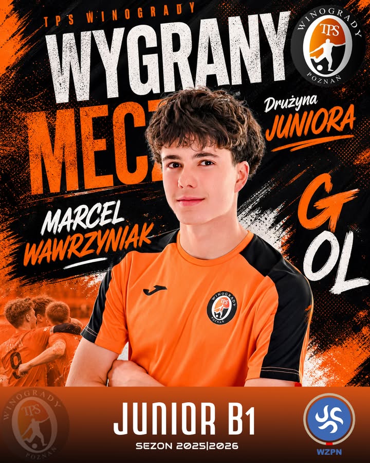 🔥 Drużyna Juniora TPS Winogrady 🔥 📍 Wichrowe Wzgórze 106, Poznań 📅 Środa, 29 kwi