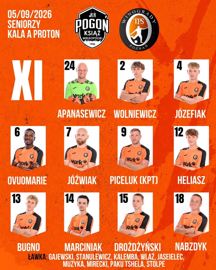 Nasza XI 😎 Po 3 punkty Panowie! ✊🏼 ______ Pogoń Książ Wielkopolski - TPS Winogra
