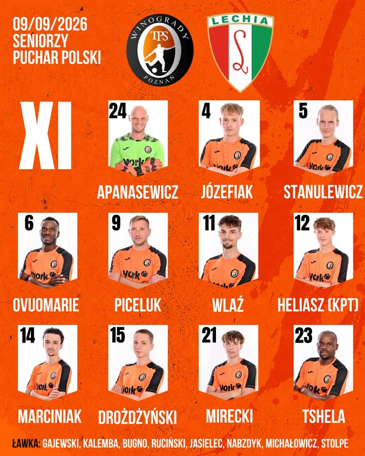 Już za pół godziny zaczynamy! 😎 Do boju TPS! 🔥 _____ TPS Winogrady - KKS 1922 Le