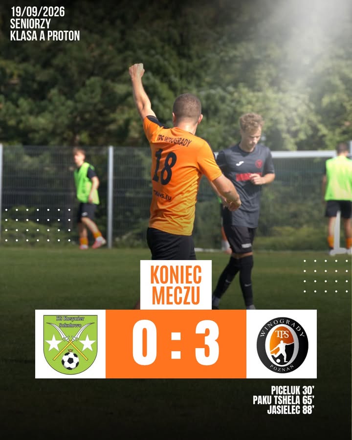 KONIEC! 🔥 Dopisujemy 3 punkty do tabeli ✅ Brawo drużyna! Dziękujemy KS Kosynier 