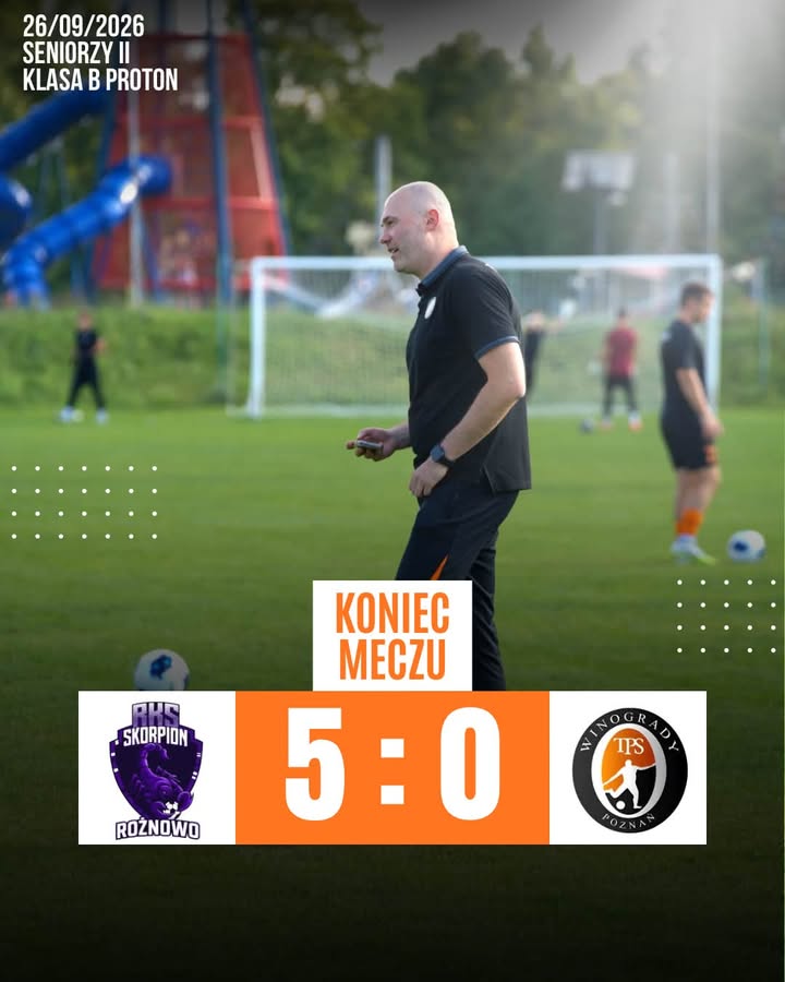 𝑷𝒐𝒅𝒔𝒖𝒎𝒐𝒘𝒂𝒏𝒊𝒆 𝒘𝒆𝒆𝒌𝒆𝒏𝒅𝒖 ⚽️ 🟠 𝐑𝐞𝐳𝐞𝐫𝐰𝐲 Wysoka porażka w meczu z RKS Skorpion Rożnowo